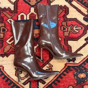 Jeffrey Campbell Dark Brown Heeled Boots